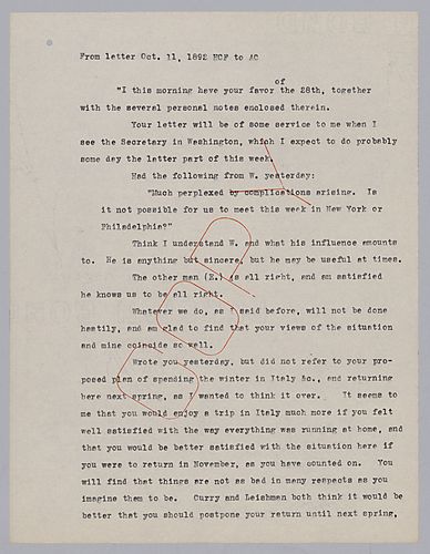 Frick writes his feelings on Carnegie's proposed trip to Italy and defends his decision to reject Mr. Lauder's help
