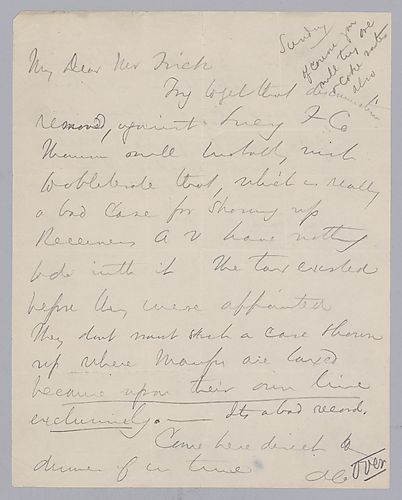 Carnegie writes on dealing with a shipping tax from a railroad company and on keeping cash available for market downturns that appear to be occurring