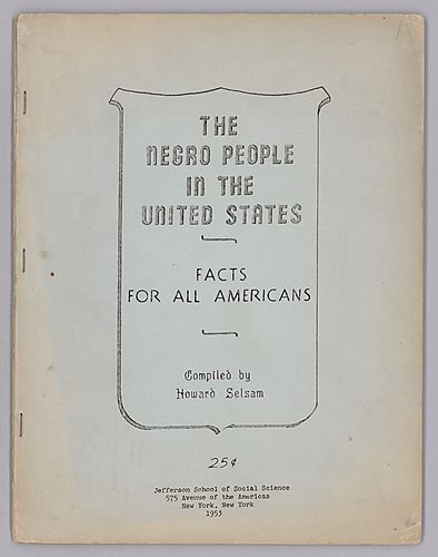 "The Negro People in the United States, Facts for all Americans"
