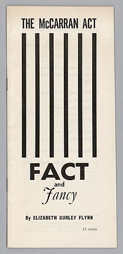 The McCarran Act, Fact and Fancy, by Elizabeth Gurley Flynn