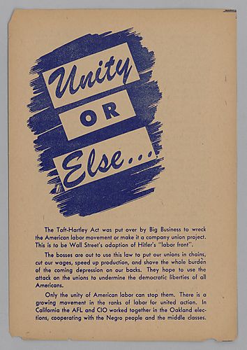 "Unity or Else..."