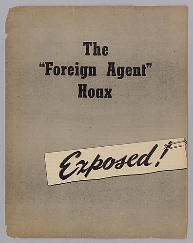 "The 'Foreign Agent' Hoax Exposed"