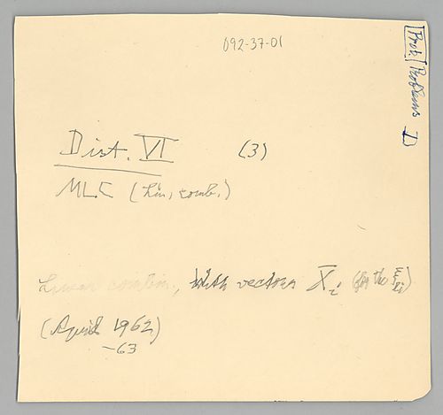 Distances VI (Items 1-4)