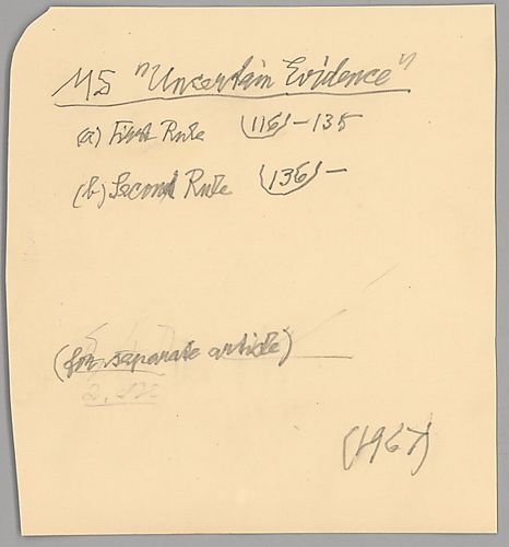 Ms. "Uncertain Evidence," Gordon Matthews