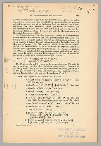 Einführung in die symbolische Logik: Corrected Page-Proofs (Item 2c)