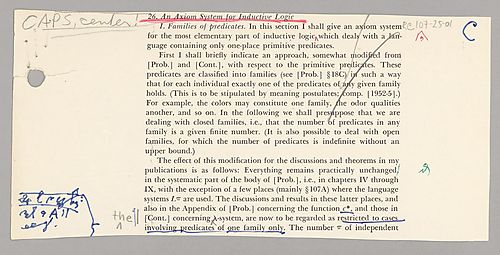 "An Axiom System for Inductive Logic": Reply 26 for Schilpp-Volume