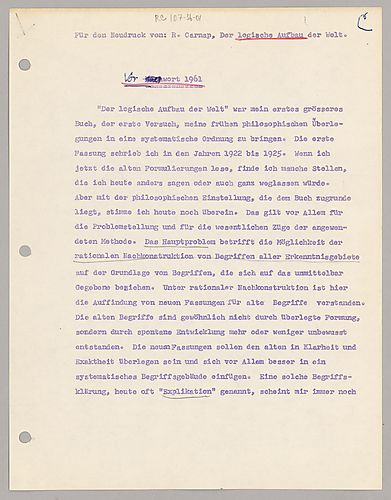 Vorwort Der logische Aufbau der Welt