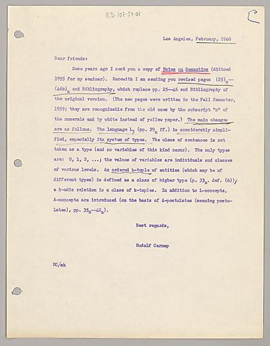 "Notes on Semantics," UCLA Seminar, Typescripts