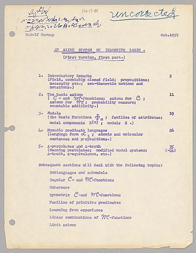An Axiom System of Inductive Logic, Chapters 1-13 (old uncorrected): 1. Introductory Remarks