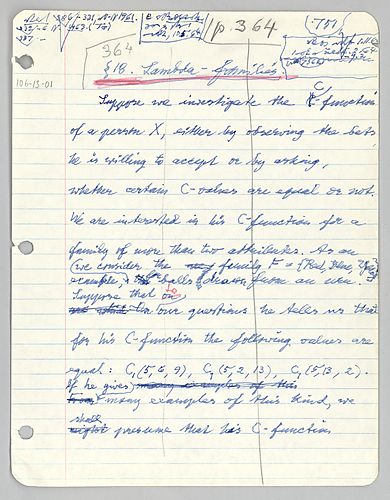 An Axiom System of Inductive Logic, Chapter 18: Lambda-Families (Item 1a)