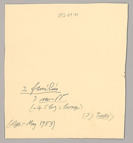 Two Families (Items 1-7)
