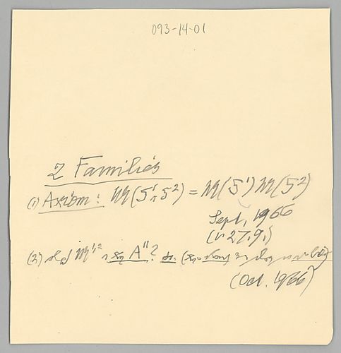 Two Families with Structure Axiom (Items 1-10)