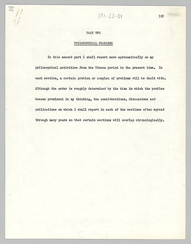 Schilpp Autobiography, Ex. III, Part II, New Verison, Chapters 5-9 (Item 1a)