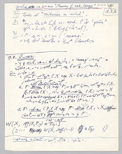 Ms. Notes to "Meaning…in Natural Languages"