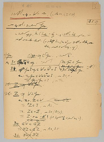Ms. "Topologie" (K-Z-System), (Items 1-6)