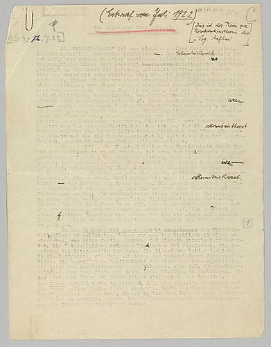 Ms. "Vom Chaos zur Wirklichkeit" (mit Notizen zum Konstitution-System)