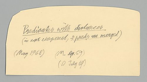Predicates with Distances – X
