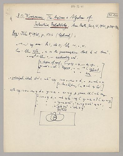 Koopman, B.O., Intuitive Probability