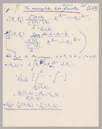 Incomplete Beta-Function