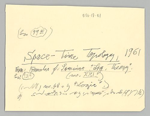 Space-Time Topology, Logic §48