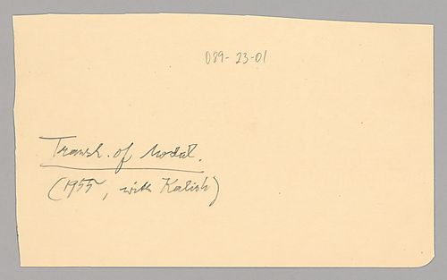 Translation of Modalities, with Kalish, (Items 1-17)
