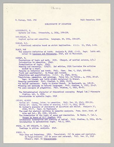 Notes on Semantics (Incomplete Parts)