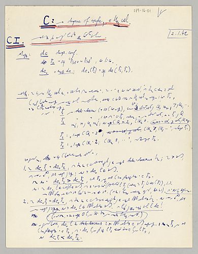 C, Topologiebegriff (1942), (Items 1-2)