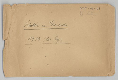 Mother to Elisabeth [Mutter an Elisabeth]
