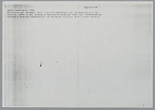 "Teddington 1953:" Symposium on Digital Computation held at Teddington, London,