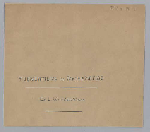 Ludwig Wittgenstein's "Foundations of Mathematics,"