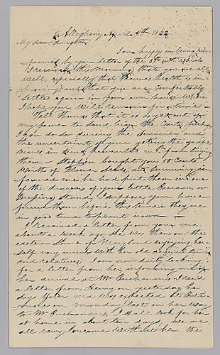 From William B. Foster to Daughter Henrietta