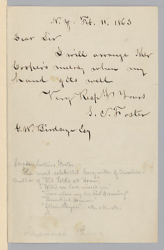 To George W. Birdseye