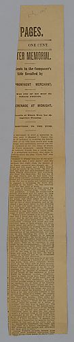 "Foster Memorial: Incidents in the Composer's life recalled by prominent merchant"