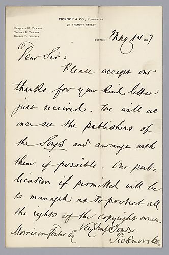 From Ticknor & Co. to Morrison Foster