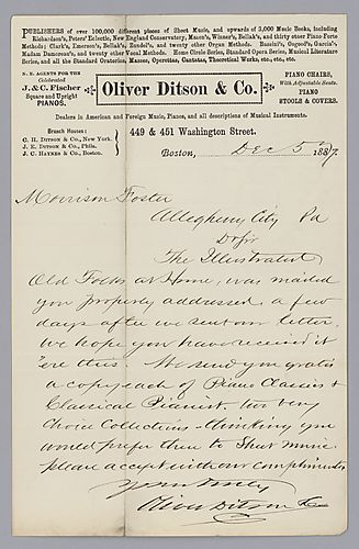 From Oliver Ditson to Morrison Foster