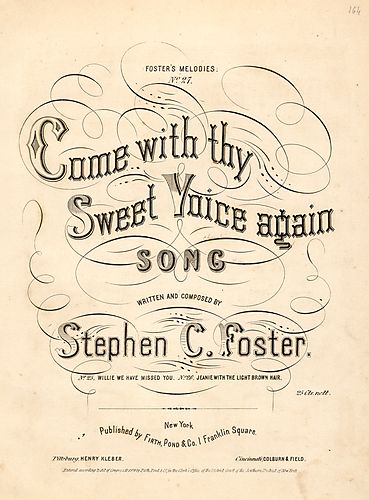 Come with thy sweet voice again