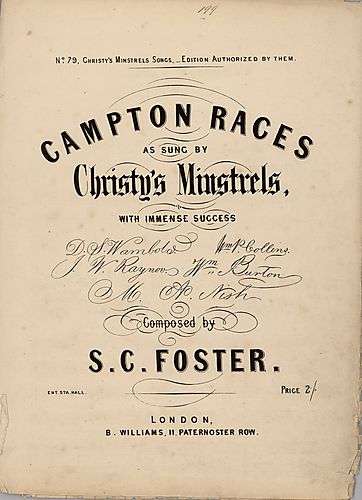 Gwine to run all night, or, De Camptown races