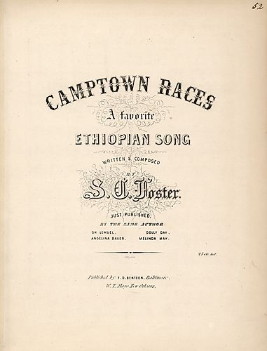 Gwine to run all night, or, De Camptown races