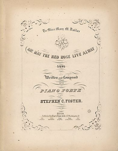 Ah! may the red rose live alway
