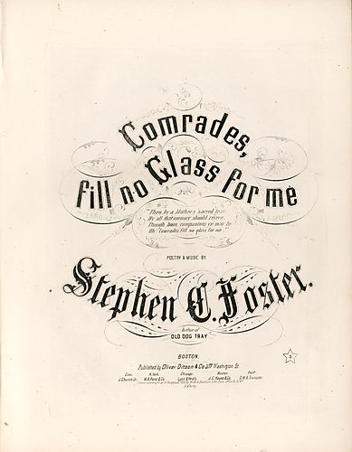 Comrades, fill no glass for me