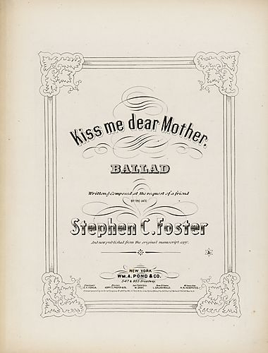 Kiss me dear mother ere I die