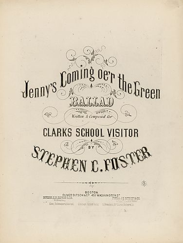 Jenny's coming o'er the green