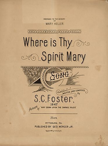 Where is thy spirit Mary