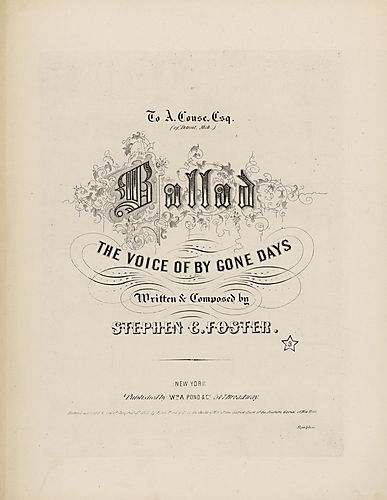 The voice of bygone days