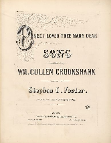 Once I loved thee, Mary dear