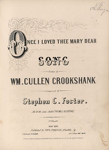 Once I loved thee, Mary dear