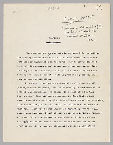 Gardner's Final Draft with Carnap's Revisions, Chapter 1