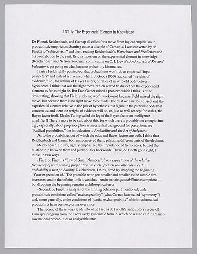 "UCLA: The Experiential Element in Knowledge",
