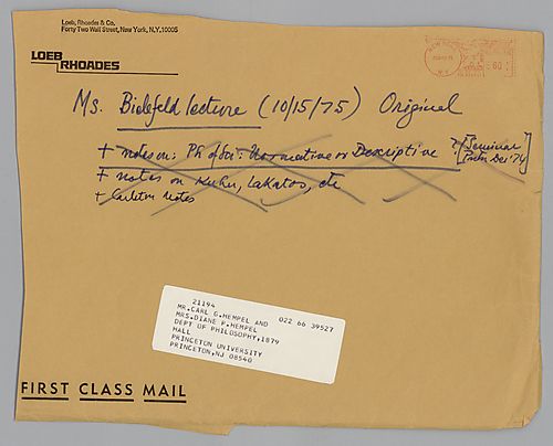 "Deskriptive & Normative Aspekte der Wissenschaftstheorie," Ms. Bielefeld Lecture,