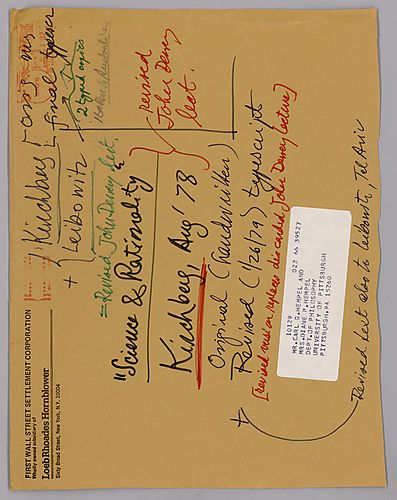 "Science & Rationality" and "Scientific Rationality" (revised), Kirchberg Lecture,